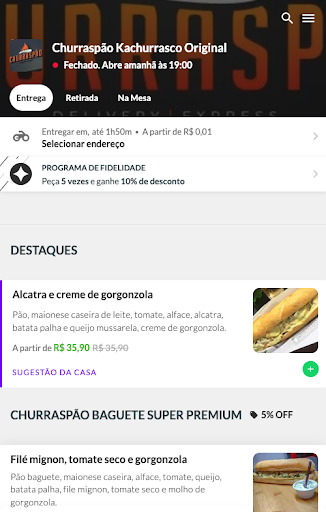 Android application Churraspão Capão screenshort
