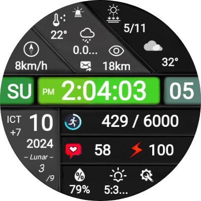 N-SPORT711 MultiNews WatchFace screenshot 13