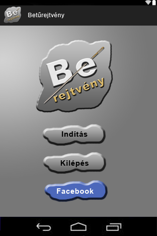 Android application Betűrejtvény screenshort