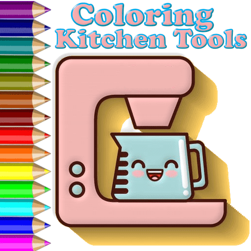 Coloring Kitchen Tools logo
