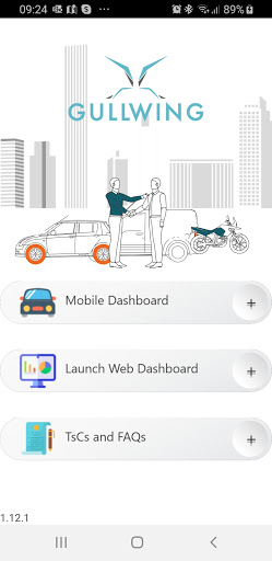 Android application Gullwing Trip Monitor screenshort