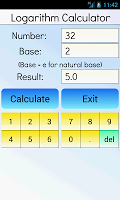 screenshot of Logarithm Calculator