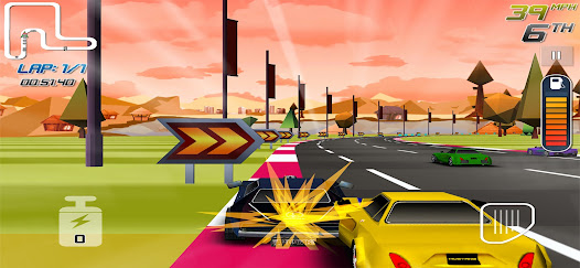 Retro Race Racer Cop Chase Fun screenshots apk mod 2