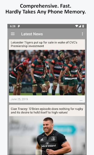 Android application Rugby News screenshort