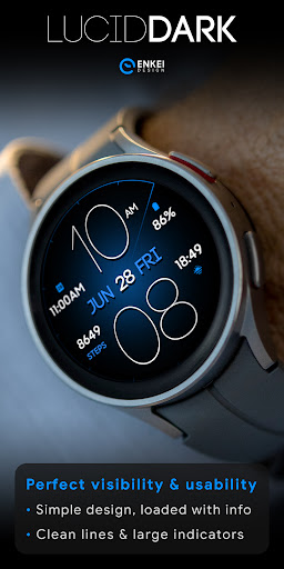 Android application Lucid Dark digital watch face screenshort