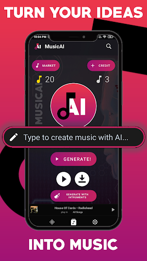 Android application MusicAI - AI Music Generator screenshort