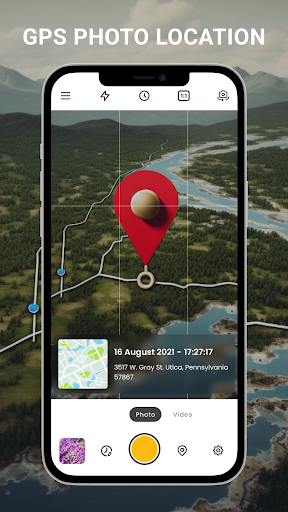 Android application GPS Camera with Time Stamp screenshort