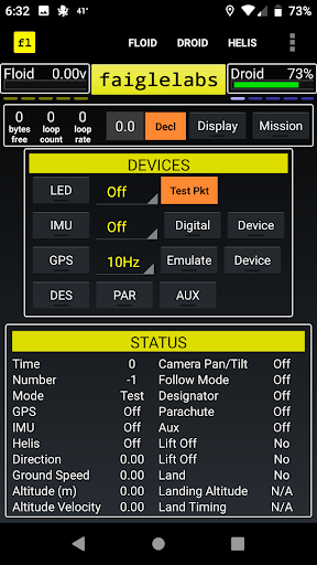 Floid UAV Mission Controller Screen 2