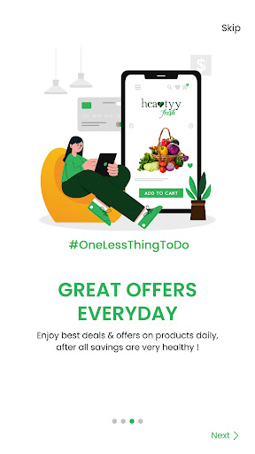 Android application HeartyyFresh: Indian Groceries screenshort