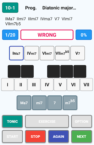 Android application Relative Pitch Trainer screenshort