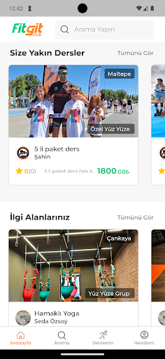 Android application Fitgit Club screenshort