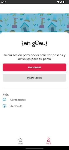 Android application ¡ah guau! screenshort