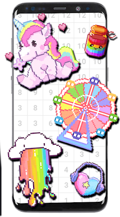 Pixelhouse-Design color by num - Screenshot 1