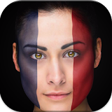 Flag euro 2016 face& half-face icon