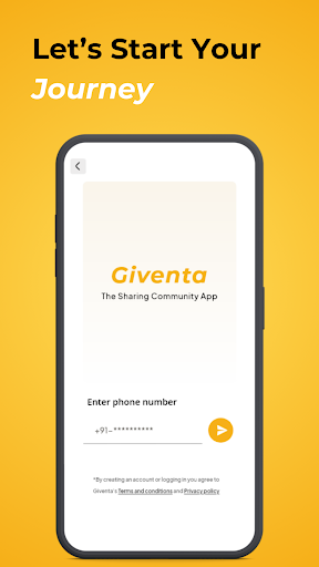 Android application Giventa: Resource Sharing App screenshort