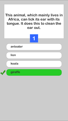 Animal Quiz Screen 2