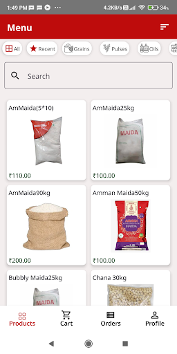 Android application Anandham Stores screenshort