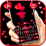Cover Image of Download Red Rose Hearts Theme  APK