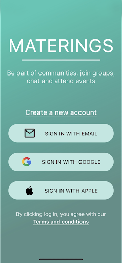 Android application Materings screenshort