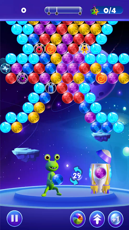 3D Alien Space Bubble Shooter MOD APK 01