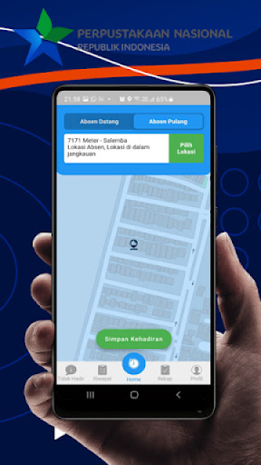 Android application Presensi Biometrik Perpusnas screenshort