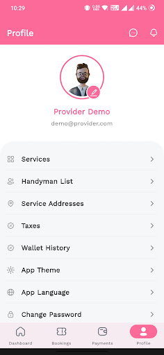 Android application EABC PROVIDER SERVICES screenshort