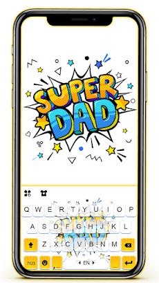 最新版、クールな Super Dad のテーマキーボードのおすすめ画像1