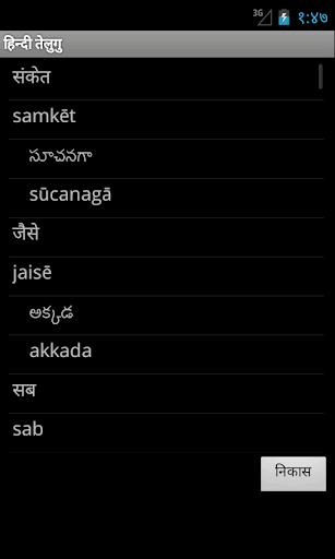 Hindi Telugu Dictionary