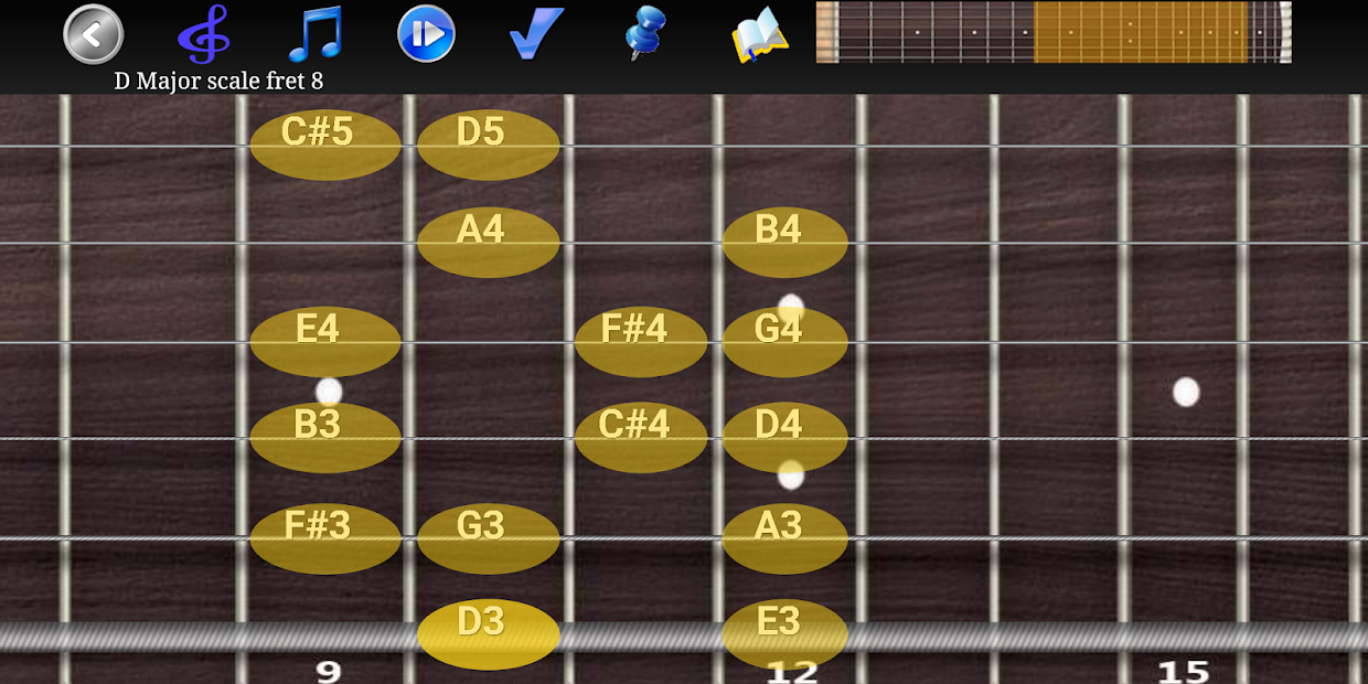 Screenshot 2 escalas y acordes de guitarra android