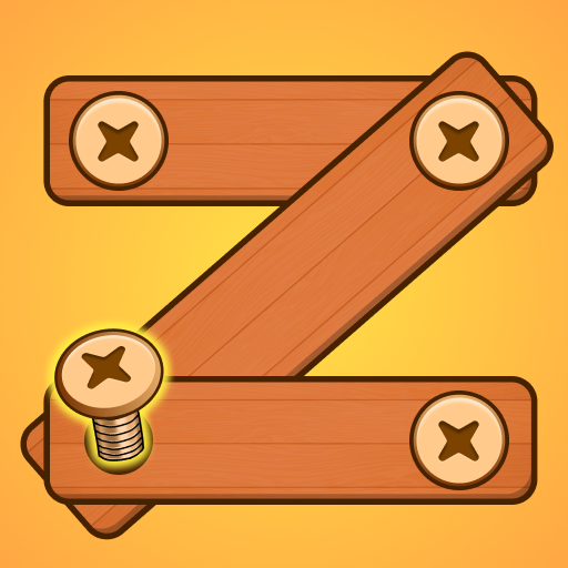Wood Screw Puzzle: Nuts & Bolt