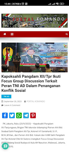 Portal Komando News Screen 3