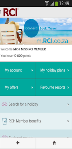 Android application RCI - South Africa screenshort