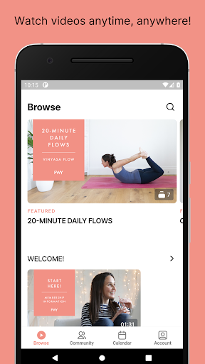 Android application Felicity Wood Yoga screenshort