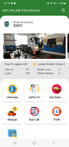 Android application E KIR KABUPATEN PASURUAN screenshort