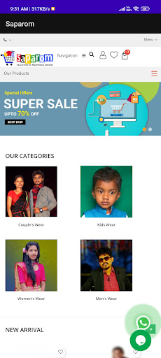 Android application Saparom screenshort