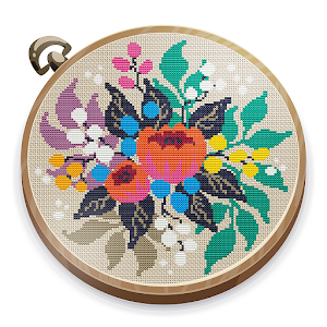 Cross Stitch Club  Color by Numbers with a Hoop