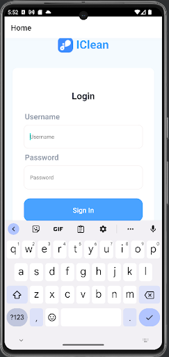 Android application Iclean screenshort