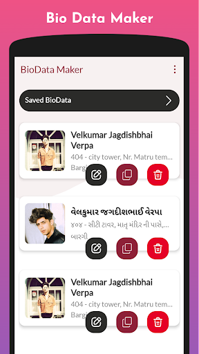 Android application Bio Data Maker for marriage screenshort