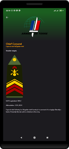 Military ranks of France Screen 2