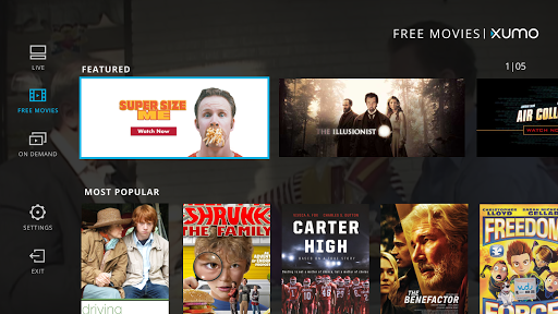 XUMO for Android TV: Free TV shows & Movies screen 1