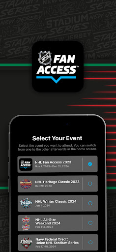 Android application NHL Fan Access™ screenshort