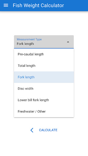 Fish Weight Calculator (Demo) Screen 3
