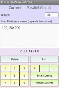 Electric Circuit Calculator Screenshot