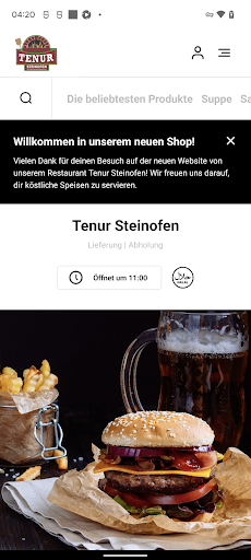Android application Tenur Steinofen screenshort