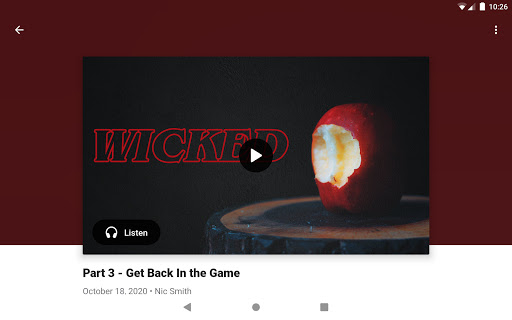 Screenshot of The Generation Church App