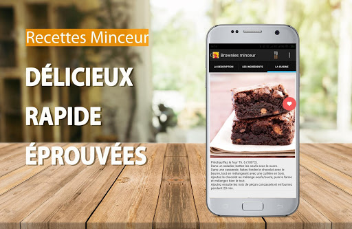 Android application Recettes Minceur screenshort