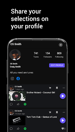Android application Tunr - Your Selections screenshort