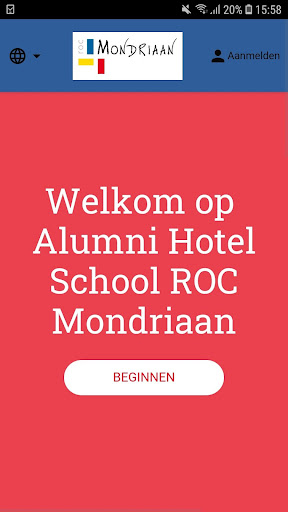 Android application Alumni Hotel School ROC Mondri screenshort