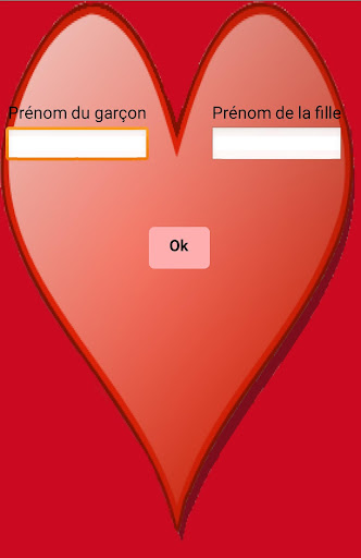 Android application Test d'Amour screenshort