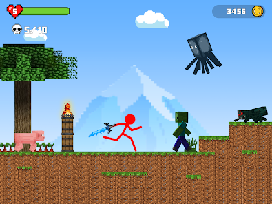 Download Stickman Battle in Craft World screenshots 1
